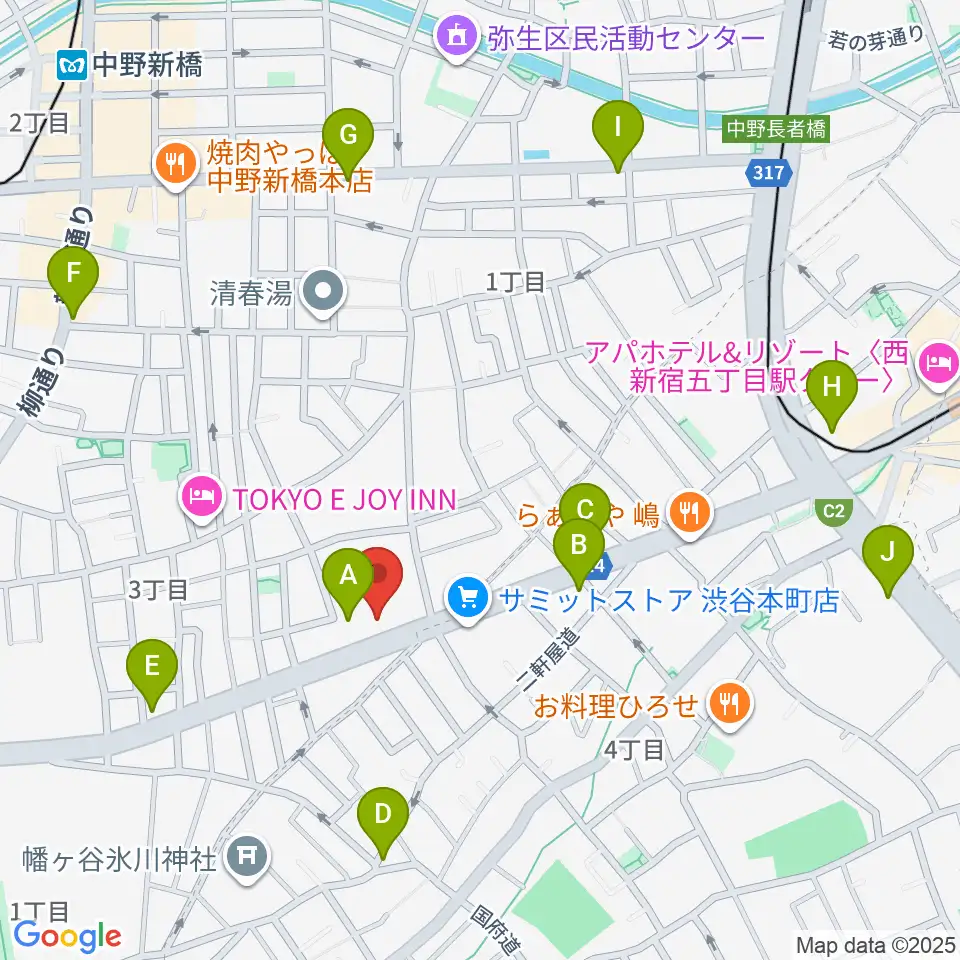 専門学校東京アナウンス学院周辺のコンビニエンスストア一覧地図