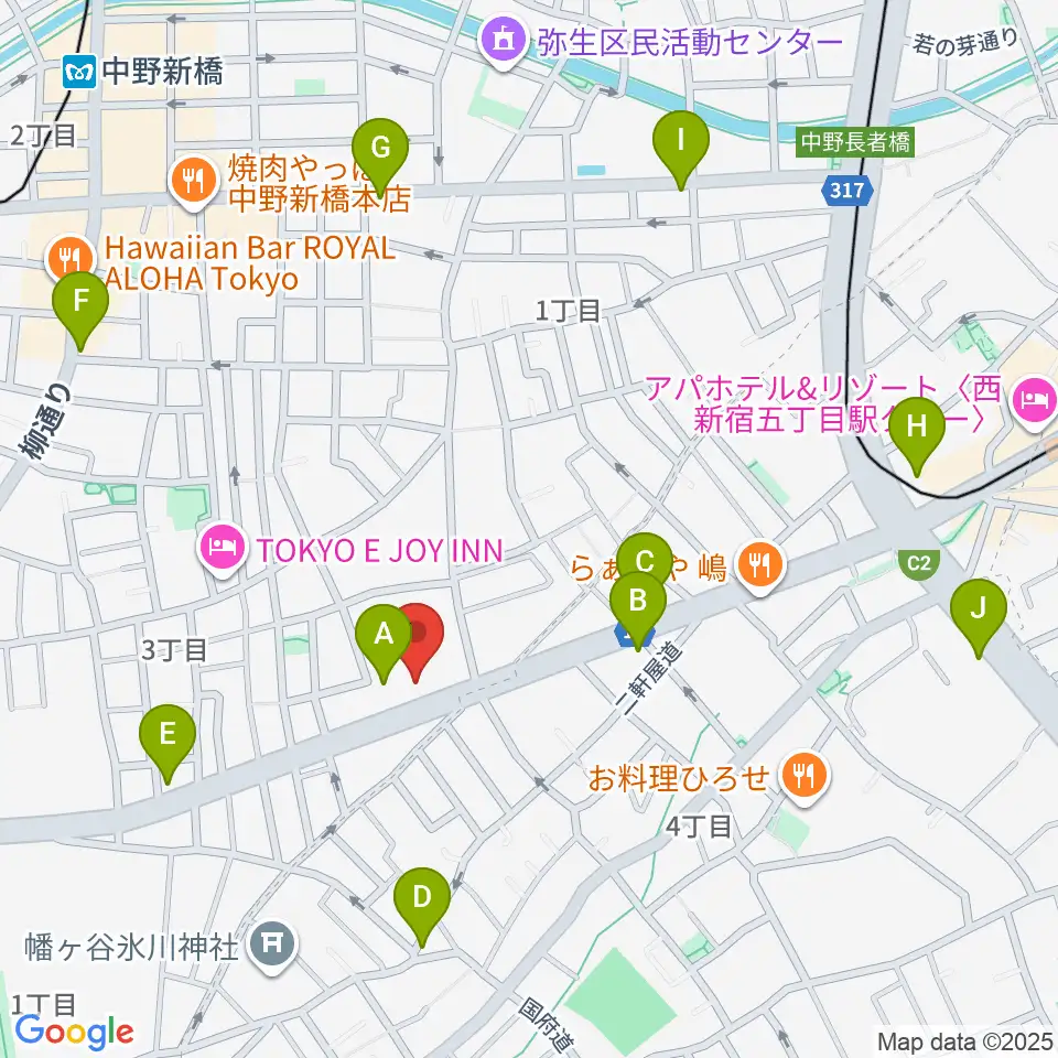 専門学校東京アナウンス学院周辺のコンビニエンスストア一覧地図