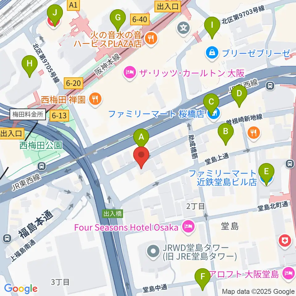 ビジュアルアーツ専門学校 大阪周辺のコンビニエンスストア一覧地図