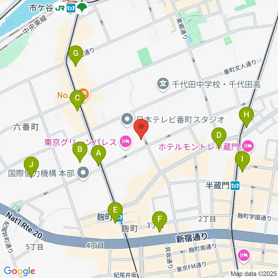 青山ハープ 東京教室周辺のコンビニエンスストア一覧地図