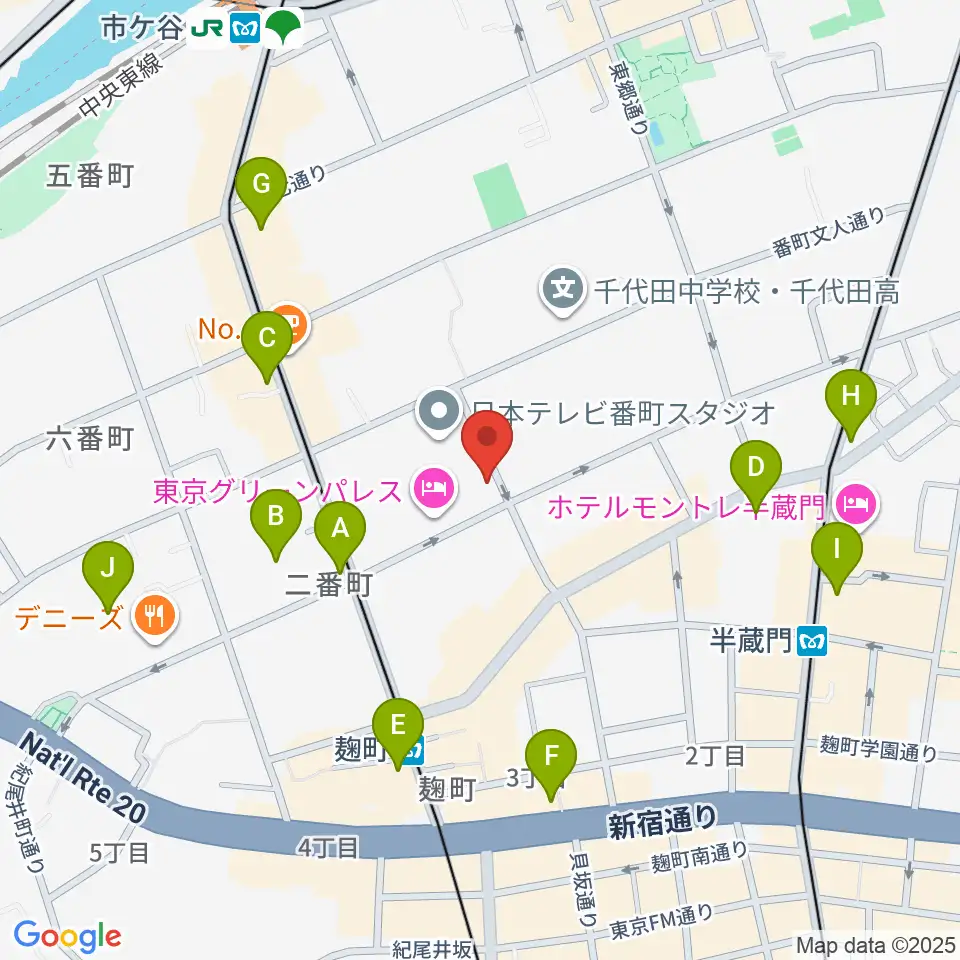 青山ハープ 東京教室周辺のコンビニエンスストア一覧地図