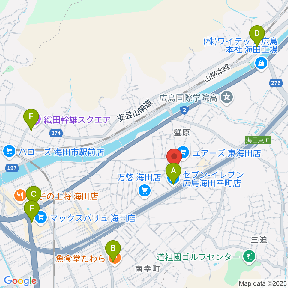 アトリエB周辺のコンビニエンスストア一覧地図