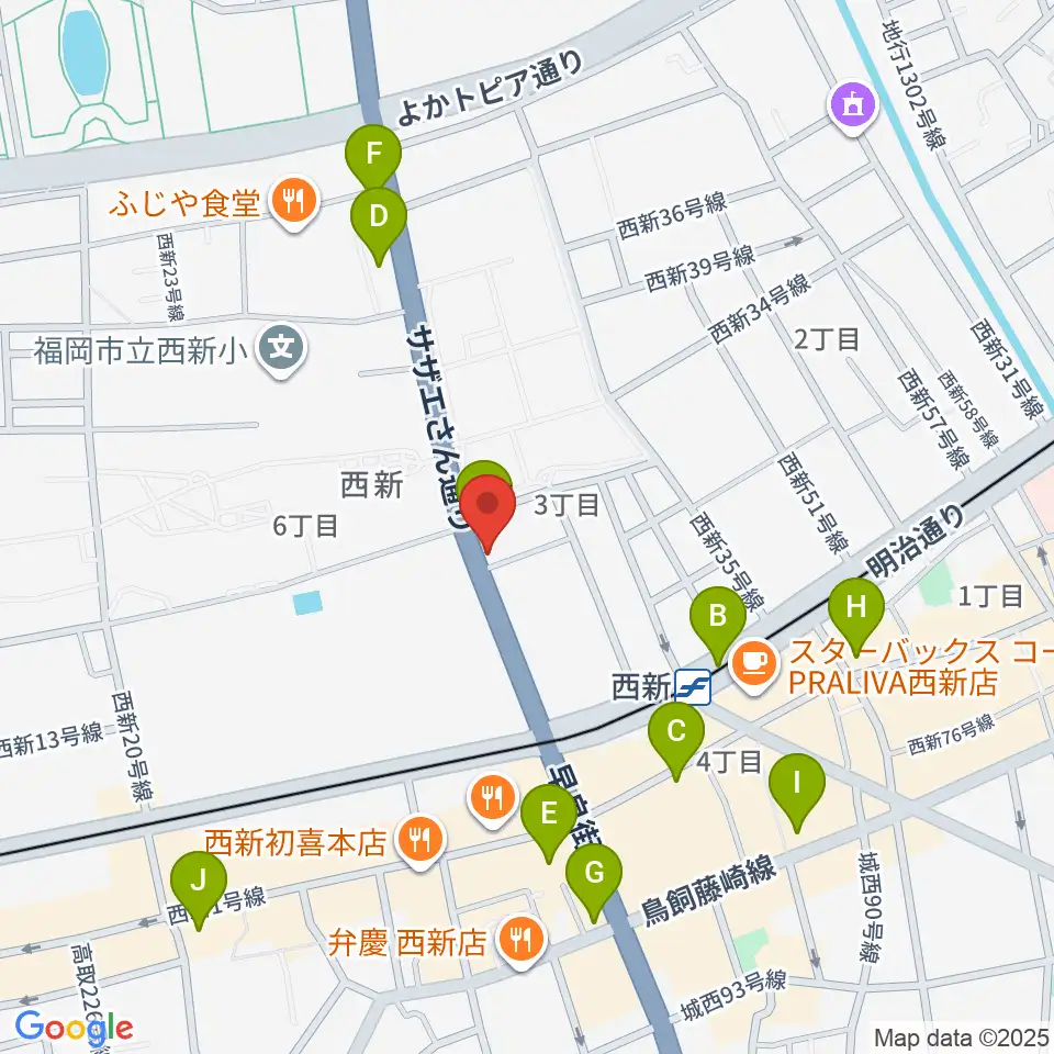 ソウルミーティング周辺のコンビニエンスストア一覧地図