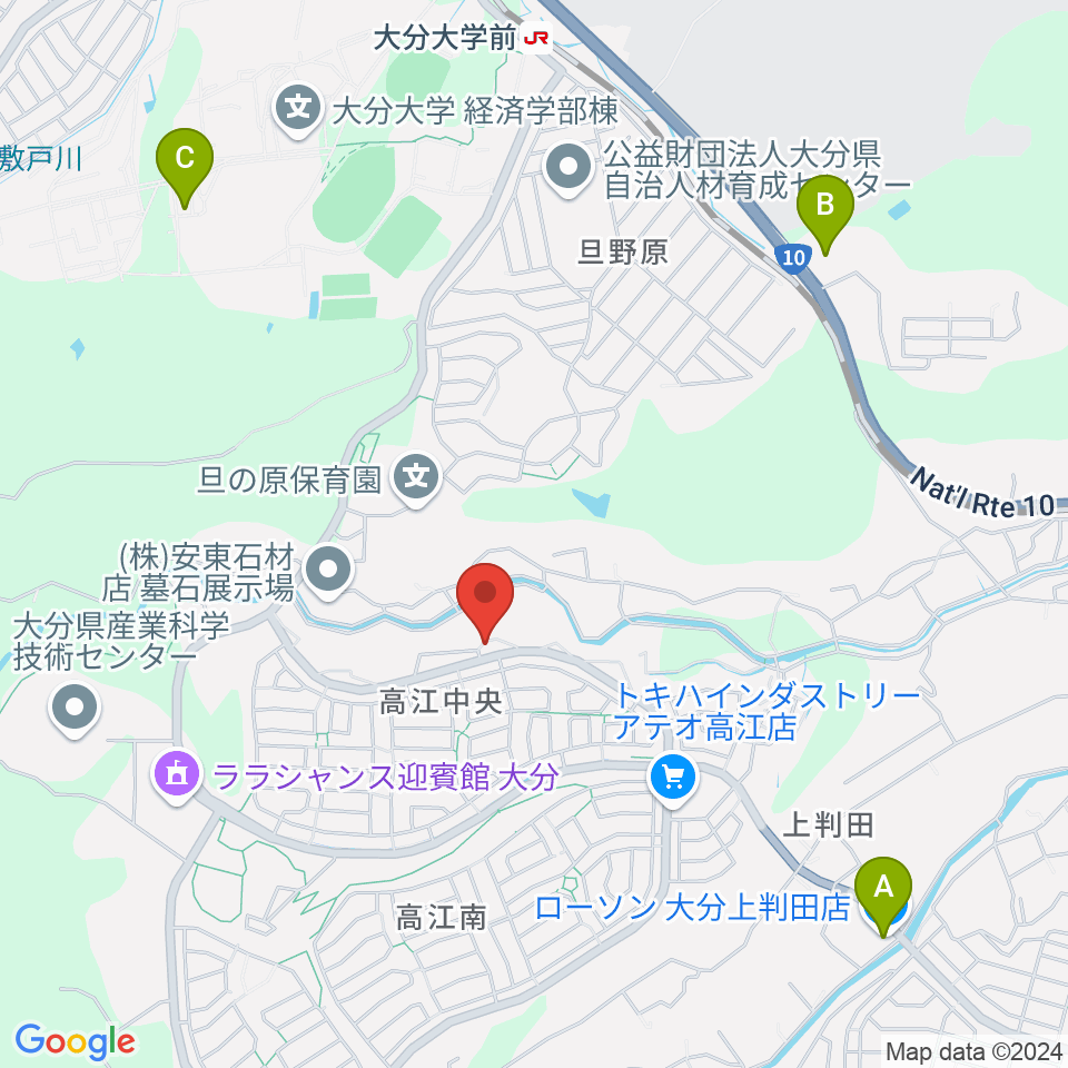 はやしだピアノアトリエ周辺のコンビニエンスストア一覧地図