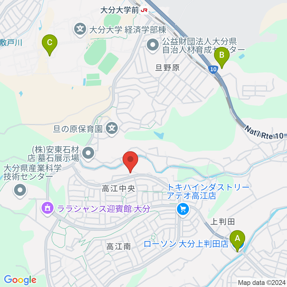 はやしだピアノアトリエ周辺のコンビニエンスストア一覧地図