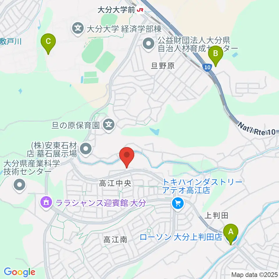 はやしだピアノアトリエ周辺のコンビニエンスストア一覧地図