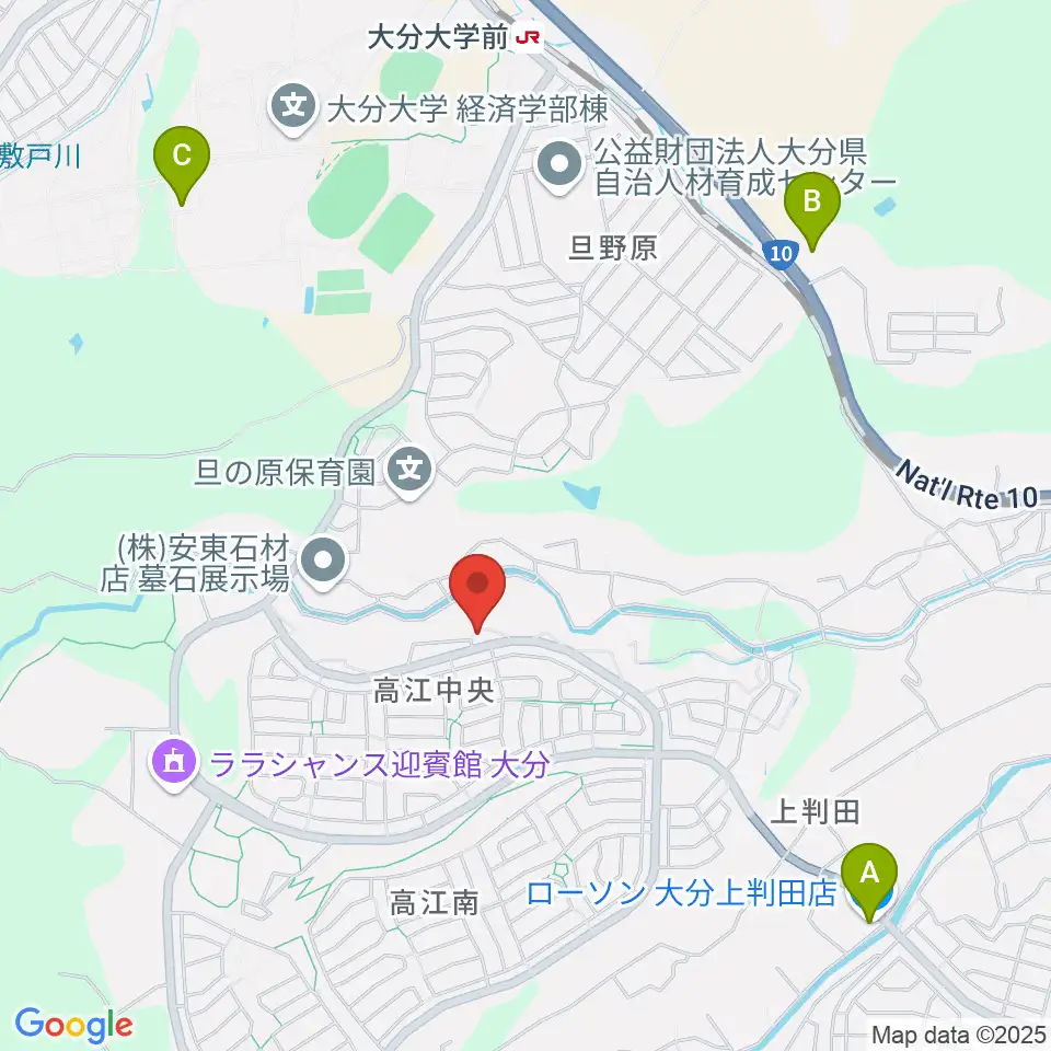はやしだピアノアトリエ周辺のコンビニエンスストア一覧地図