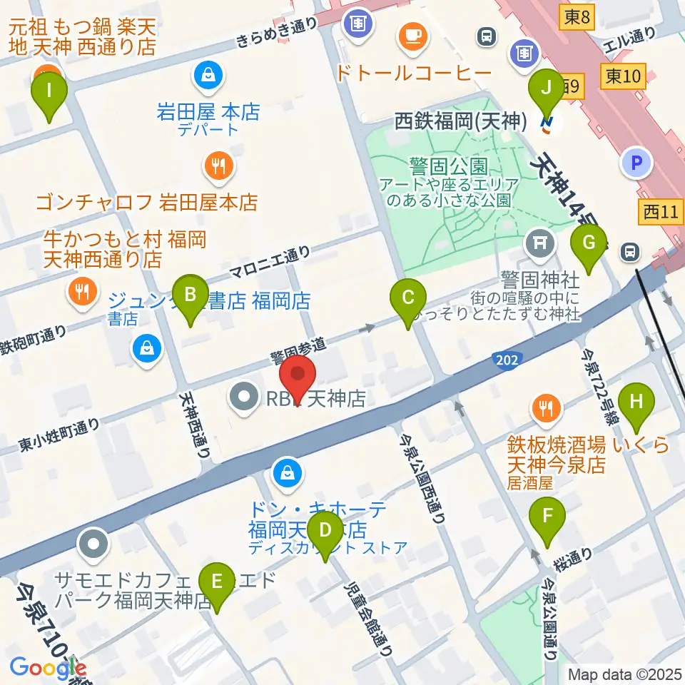フレヴォ・リベルテ福岡周辺のコンビニエンスストア一覧地図