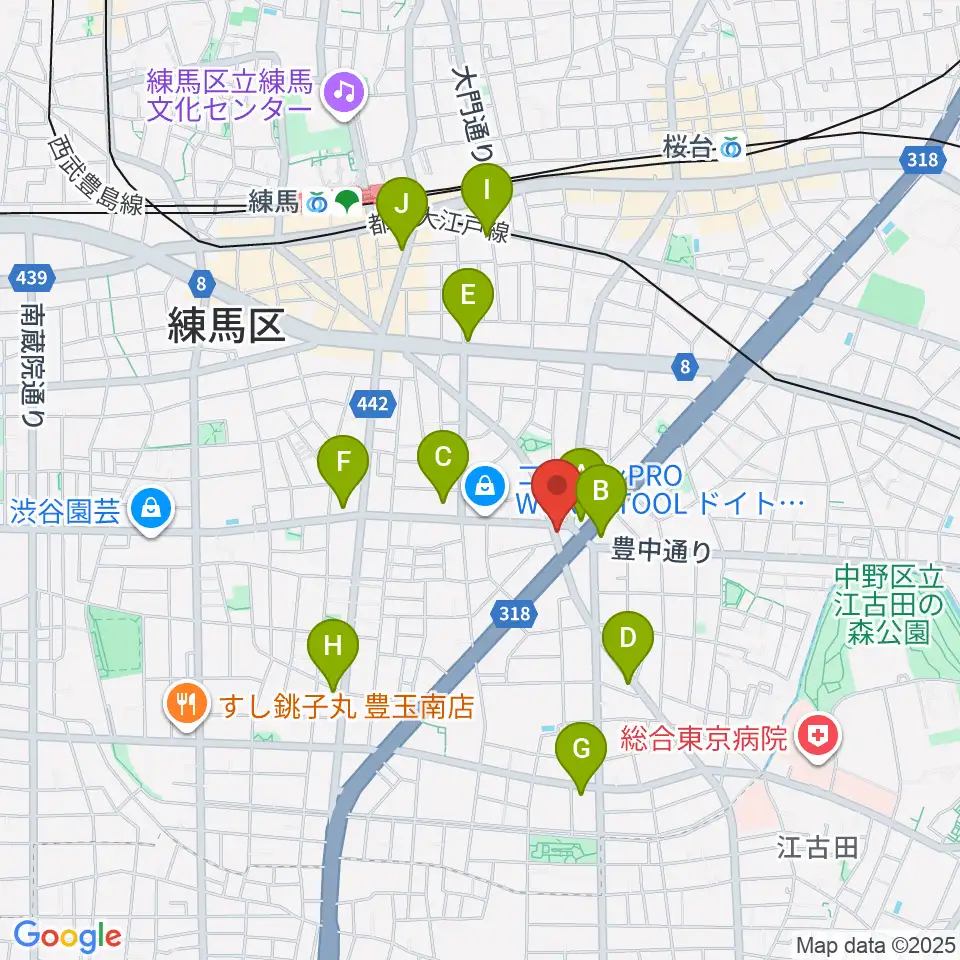 Music Studio M周辺のコンビニエンスストア一覧地図