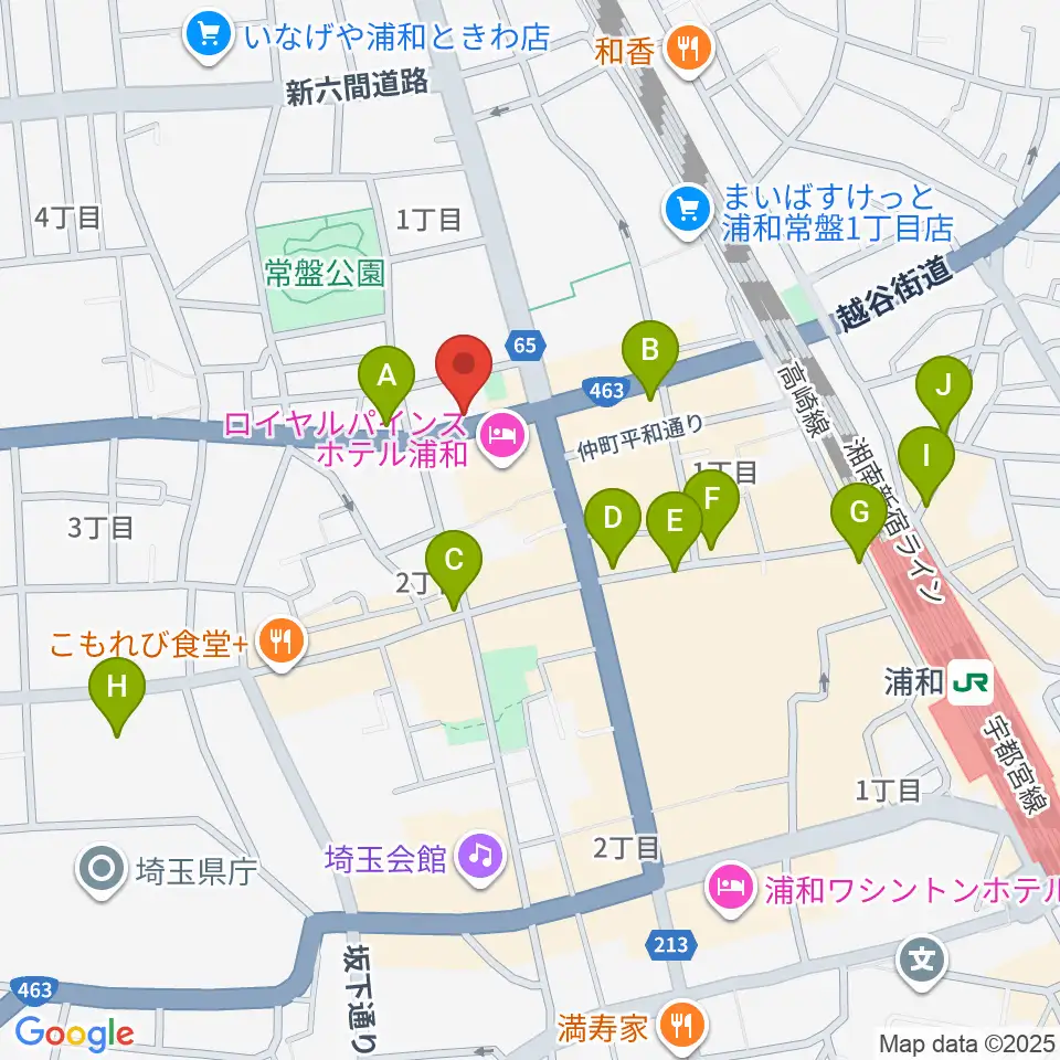 音楽教室ギターレ&エアスト周辺のコンビニエンスストア一覧地図