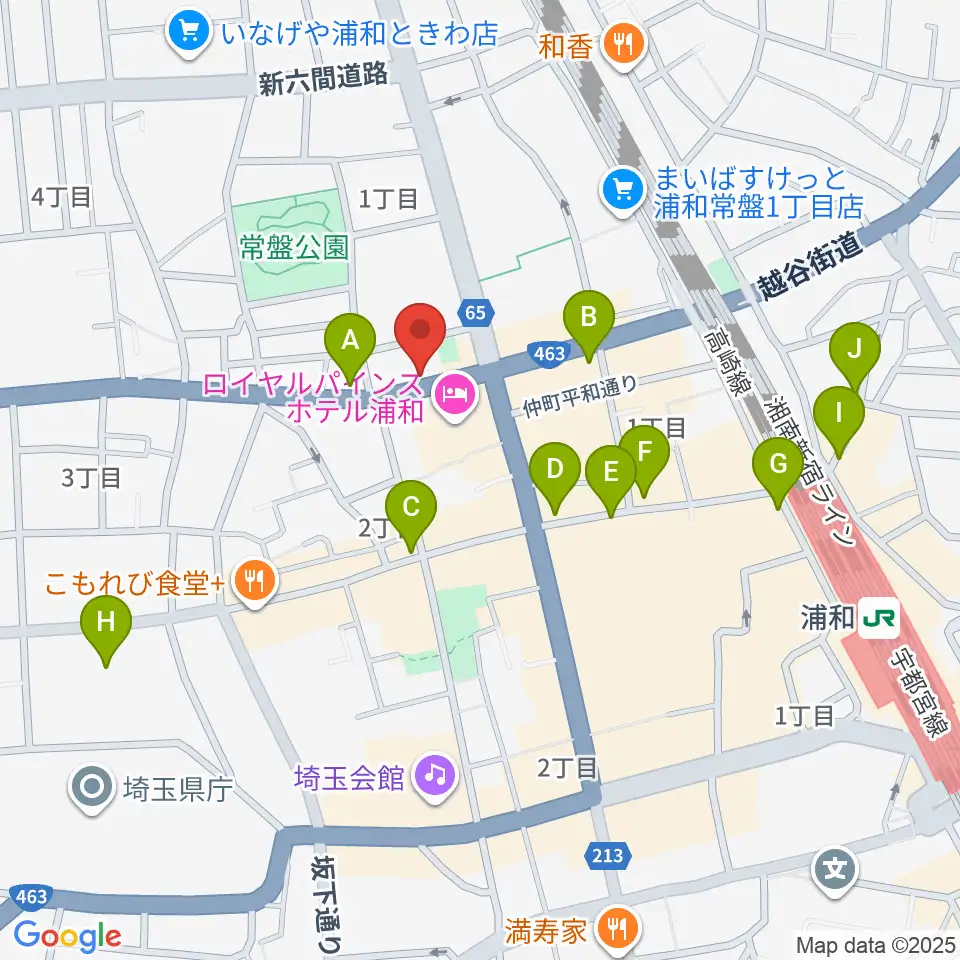 音楽教室ギターレ&エアスト周辺のコンビニエンスストア一覧地図
