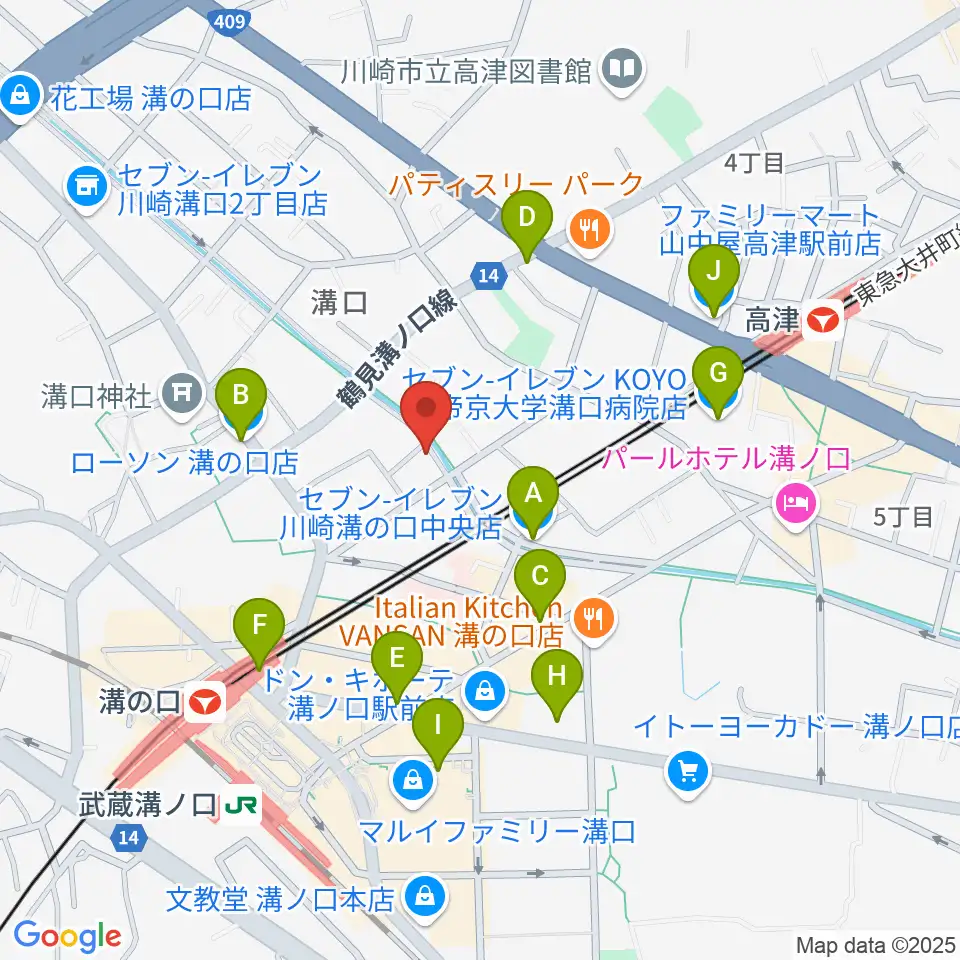 928ギター教室周辺のコンビニエンスストア一覧地図