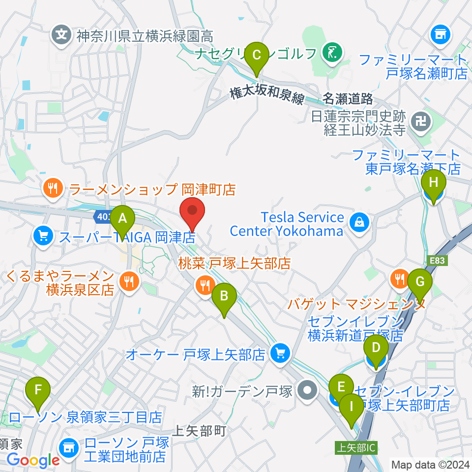 オーボエ教室カンタービレ周辺のコンビニエンスストア一覧地図