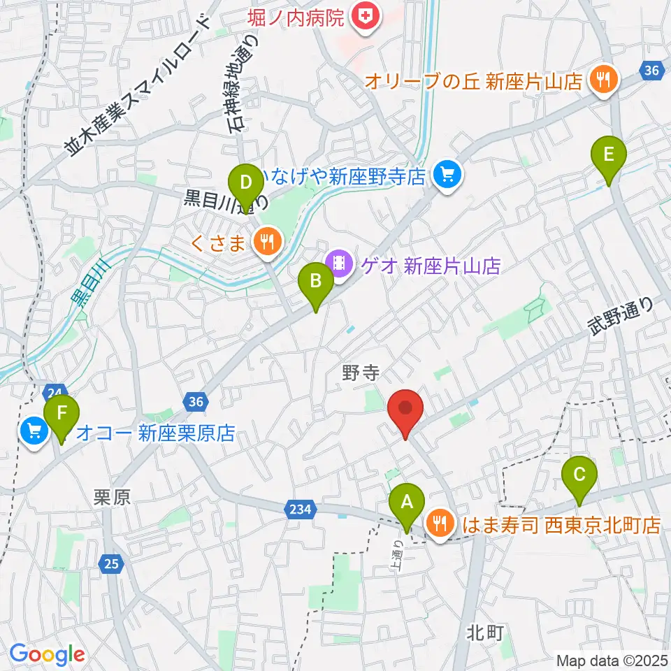 ブランチミュージックスクール周辺のコンビニエンスストア一覧地図