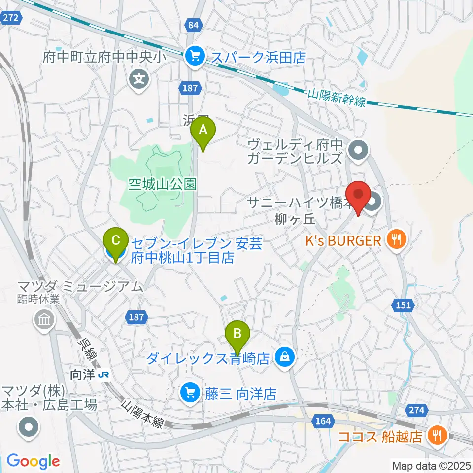 vocal school CROON周辺のコンビニエンスストア一覧地図