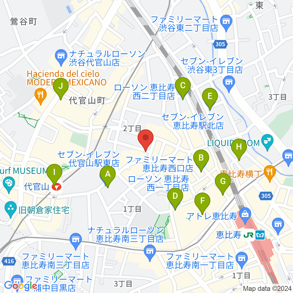 ゴーストノートレコーズ周辺のコンビニエンスストア一覧地図