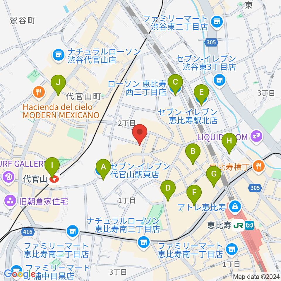 ゴーストノートレコーズ周辺のコンビニエンスストア一覧地図