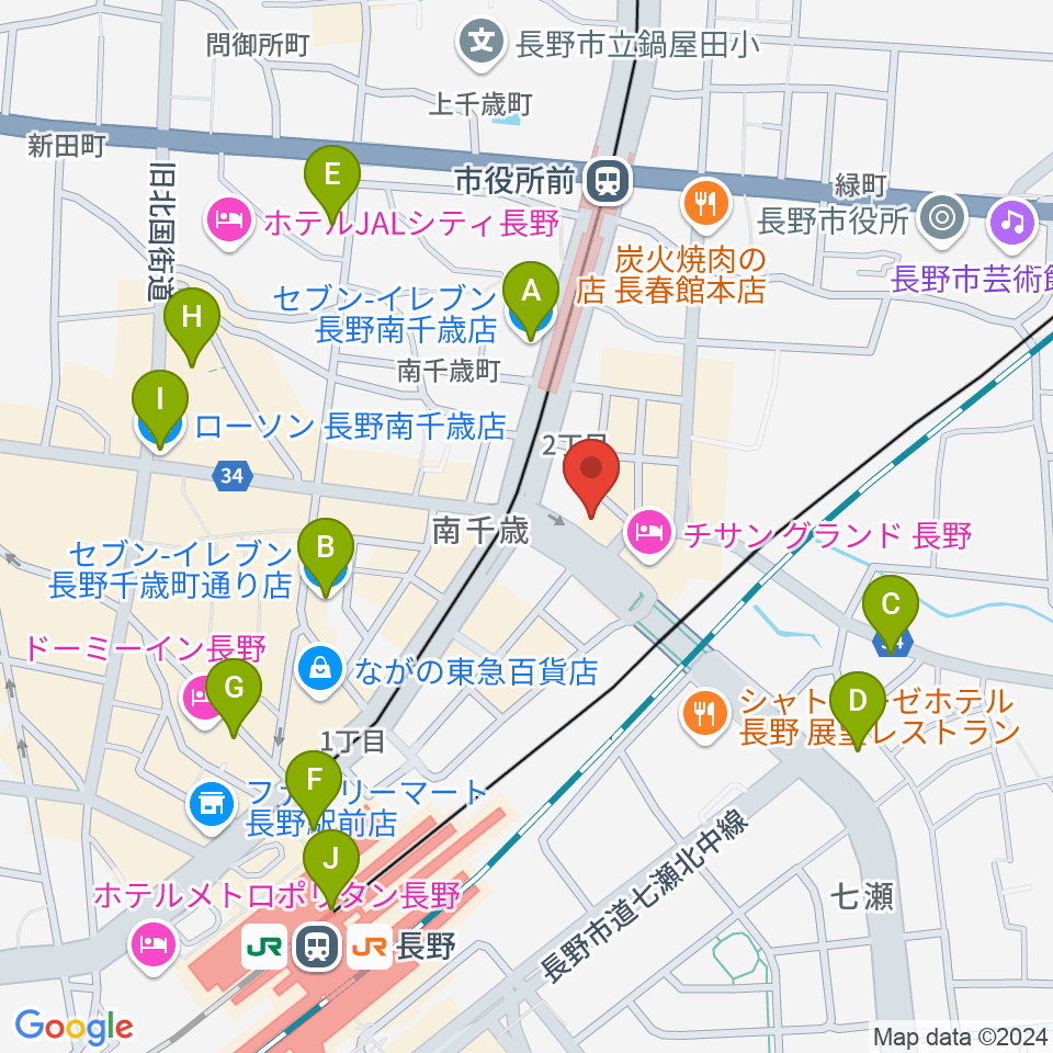 アイミュージックスクール周辺のコンビニエンスストア一覧地図