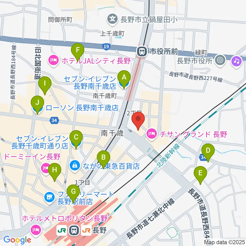 アイミュージックスクール周辺のコンビニエンスストア一覧地図