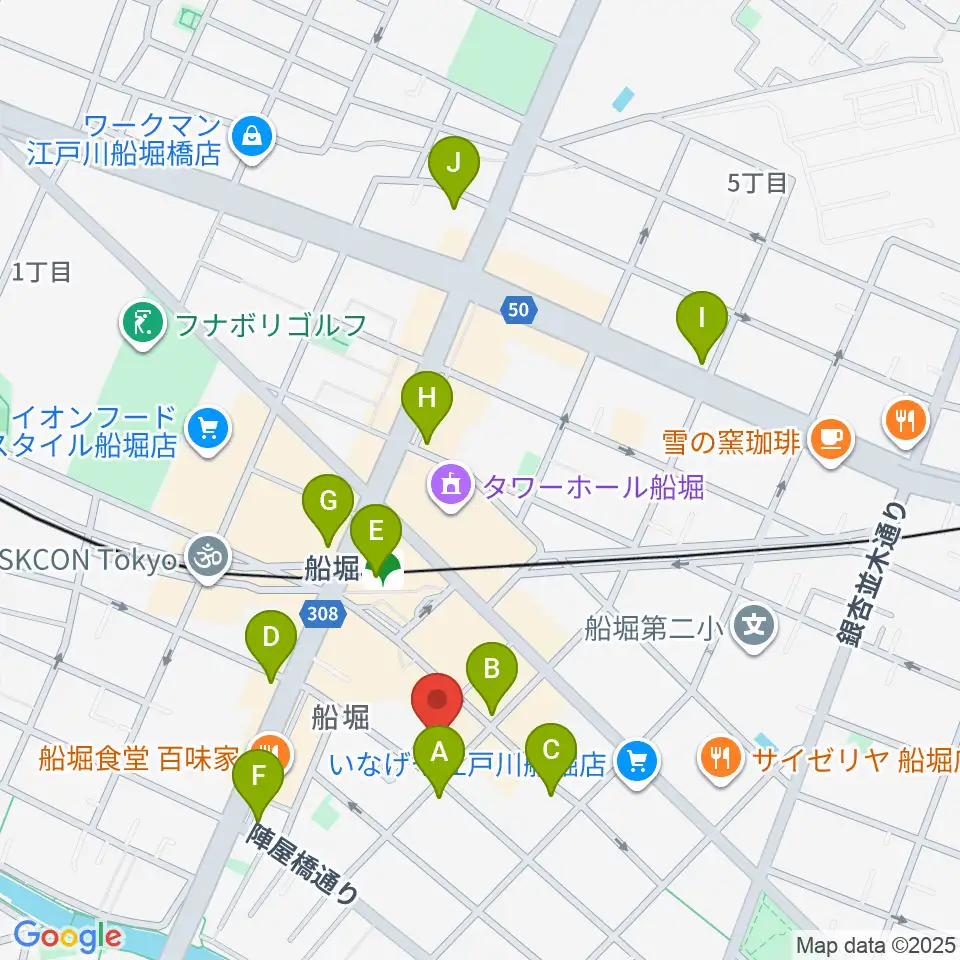 小林音楽教室 船堀教室周辺のコンビニエンスストア一覧地図