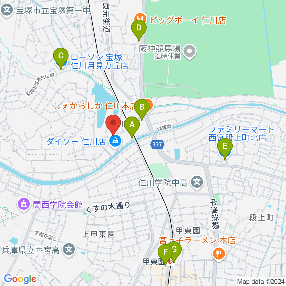 秋谷ミュージックアート周辺のコンビニエンスストア一覧地図