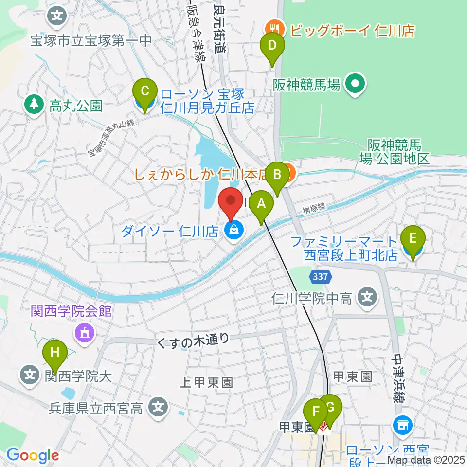 秋谷ミュージックアート周辺のコンビニエンスストア一覧地図