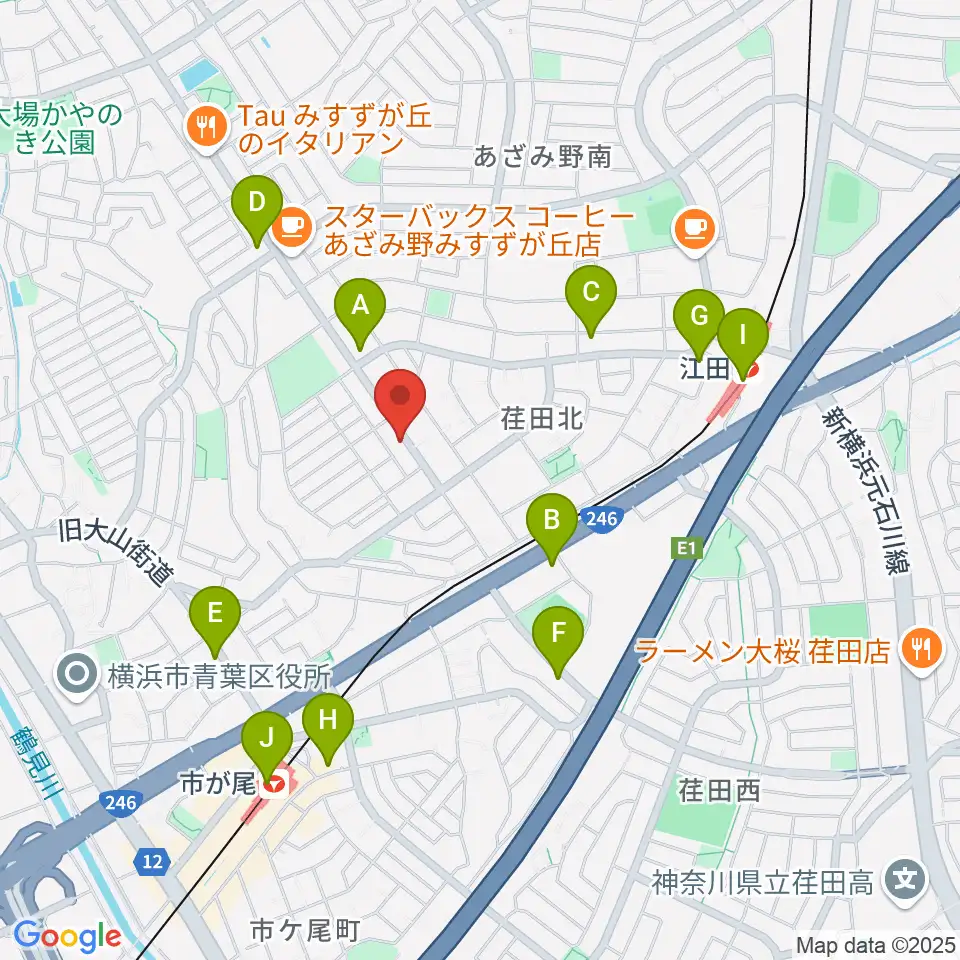 青葉マンドリン教室周辺のコンビニエンスストア一覧地図