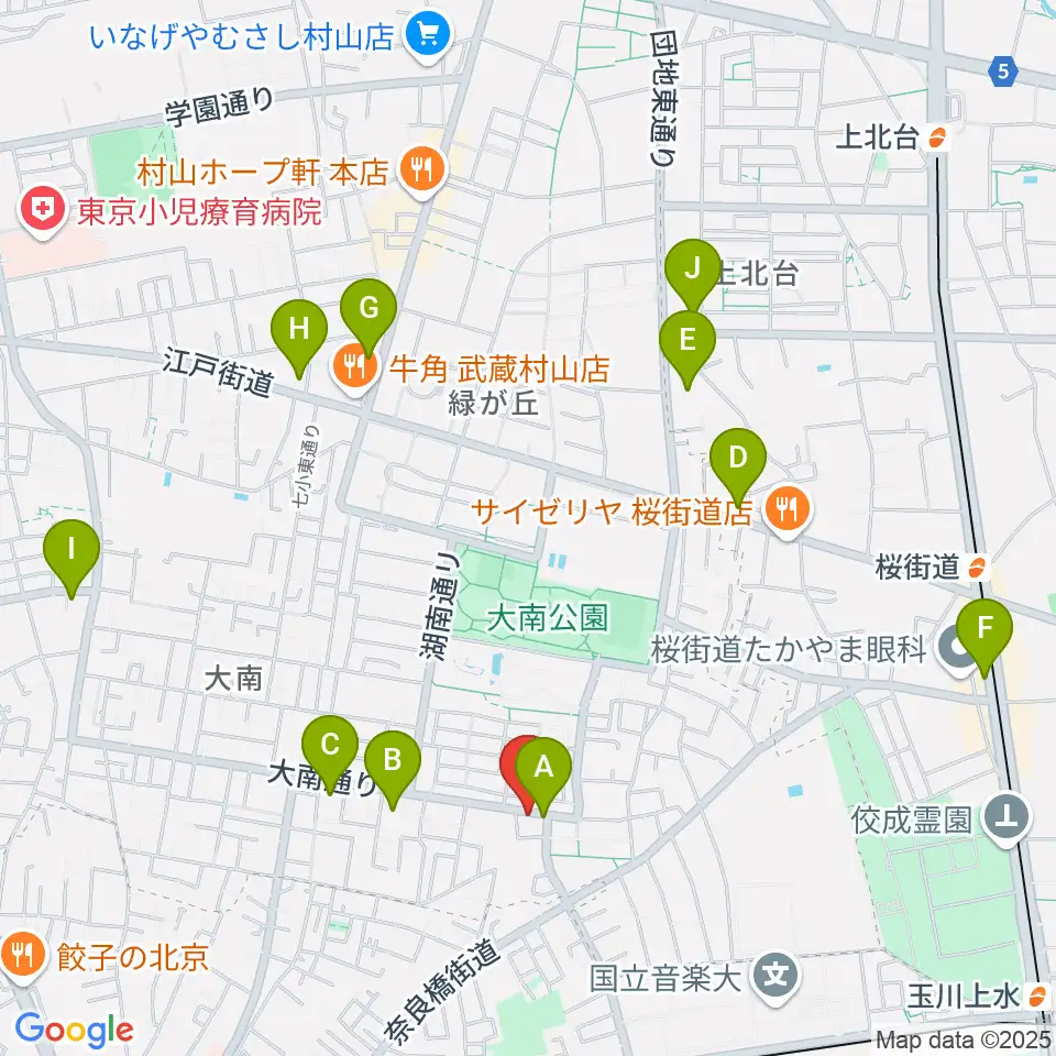 ステラ音楽教室 玉川上水教室周辺のコンビニエンスストア一覧地図