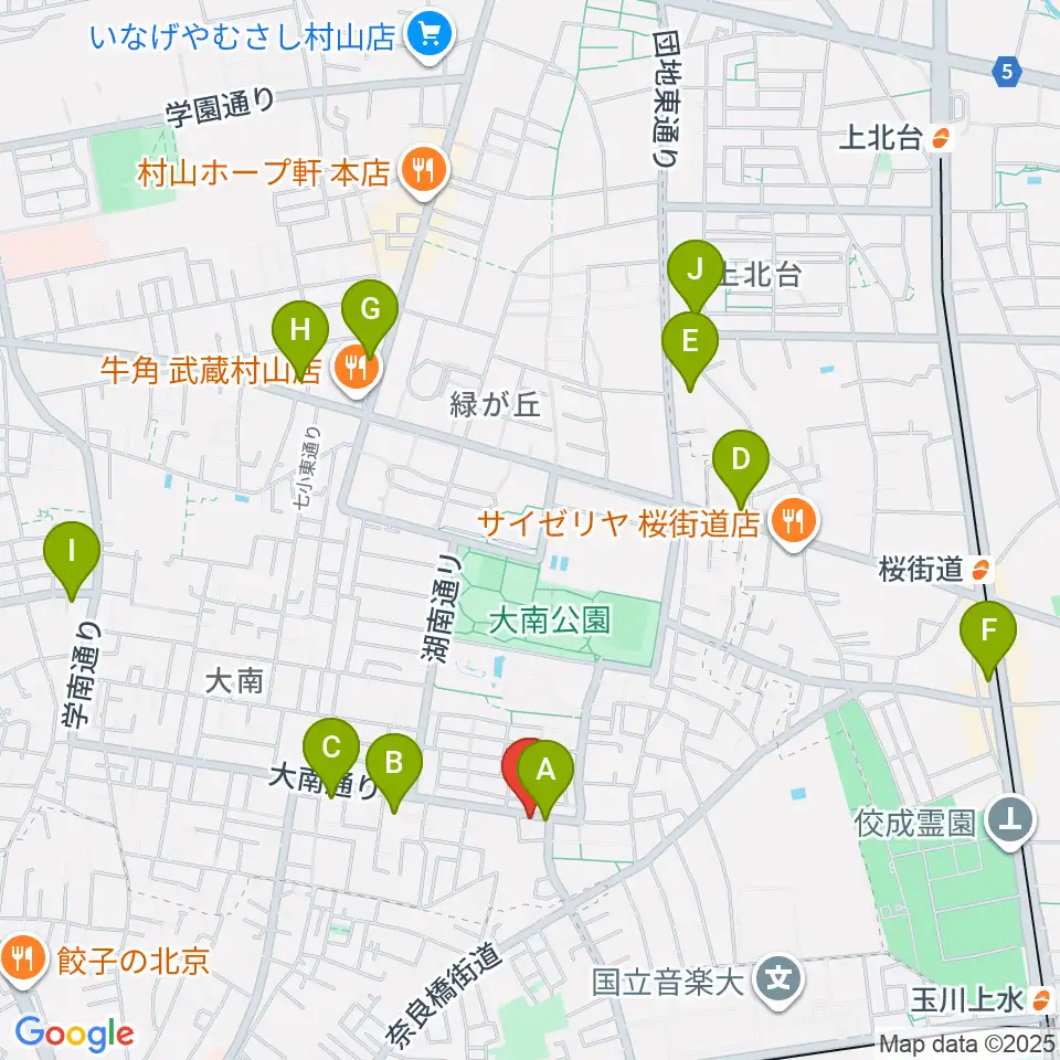 ステラ音楽教室 玉川上水教室周辺のコンビニエンスストア一覧地図