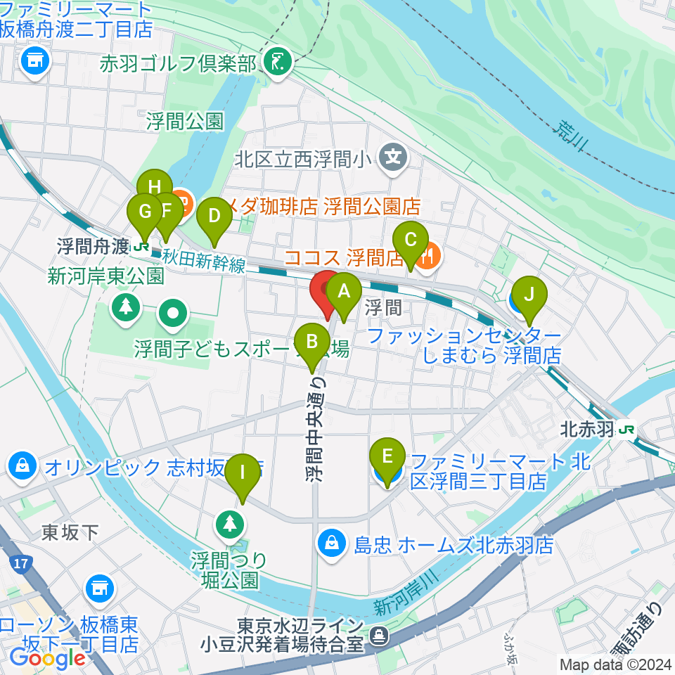 メロディー音楽教室周辺のコンビニエンスストア一覧地図