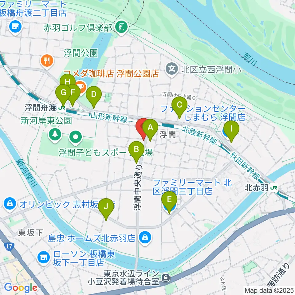 メロディー音楽教室周辺のコンビニエンスストア一覧地図