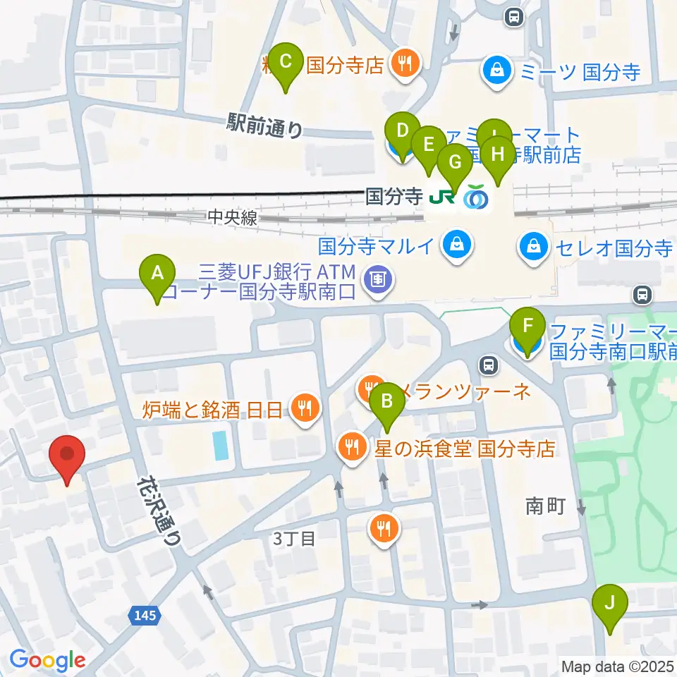 カルド音楽教室周辺のコンビニエンスストア一覧地図