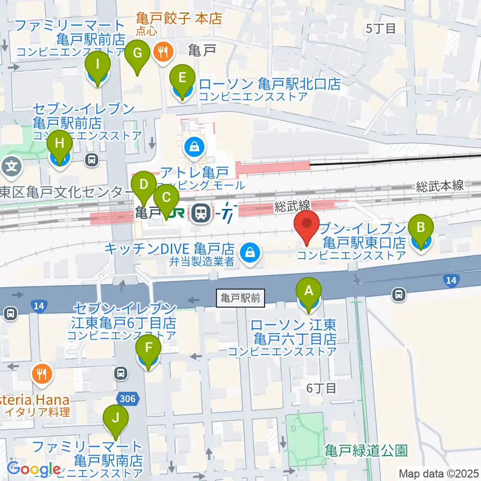 Cyber Monkey ボイストレーニング周辺のコンビニエンスストア一覧地図