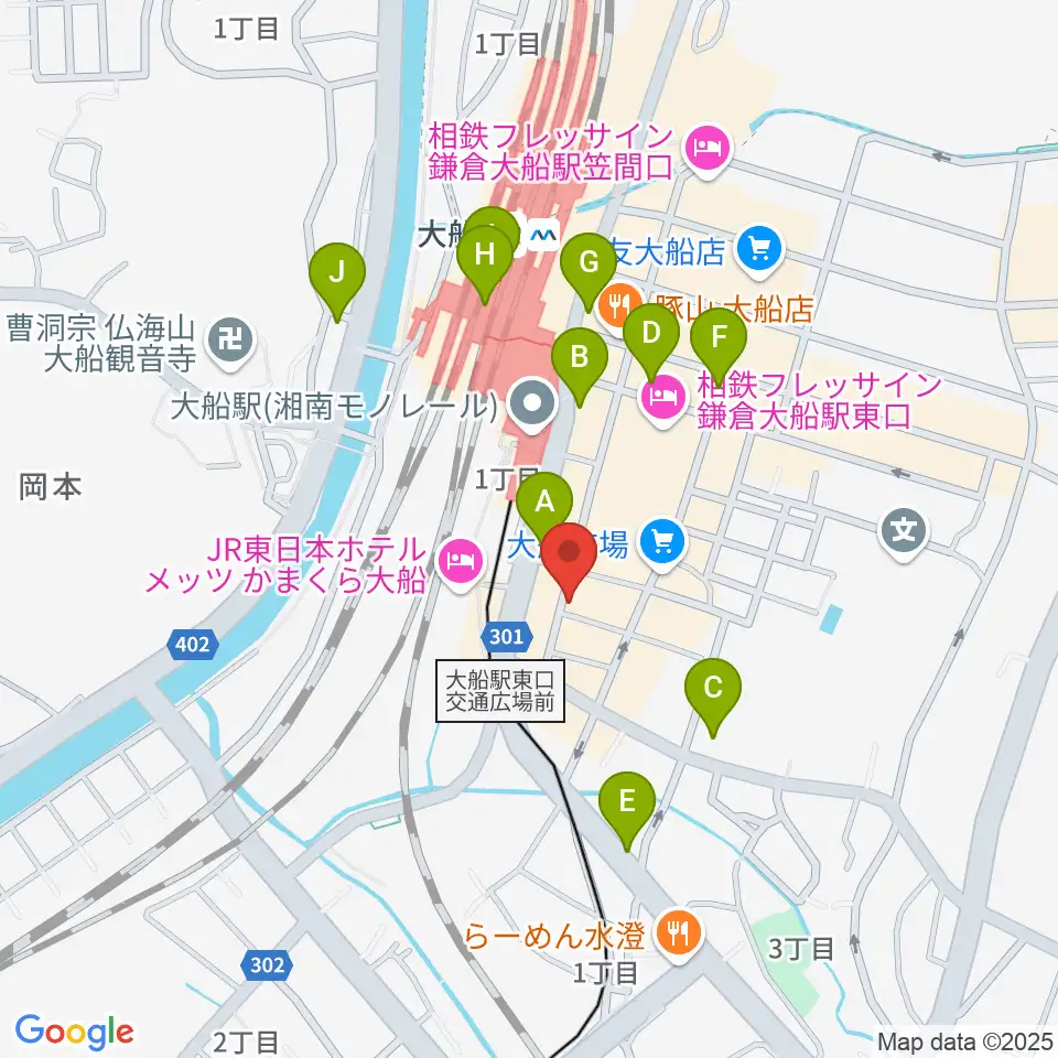 ソニアボーカル教室周辺のコンビニエンスストア一覧地図