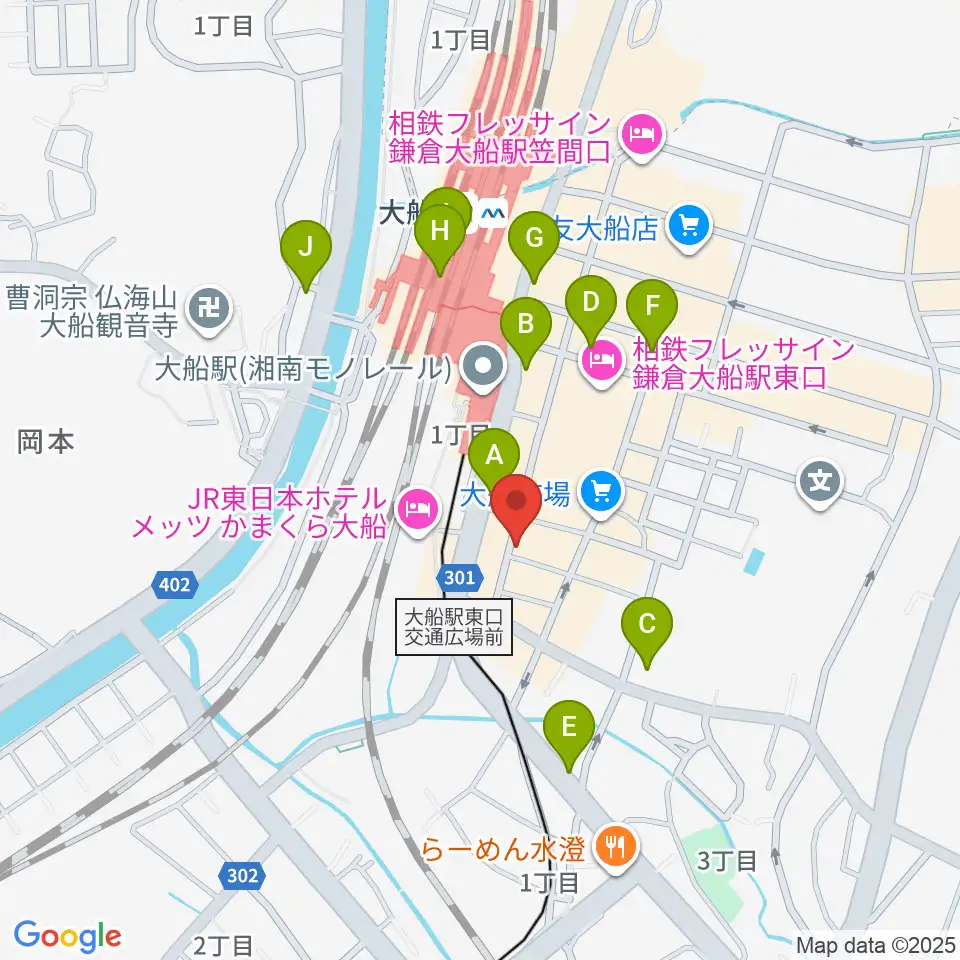 ソニアボーカル教室周辺のコンビニエンスストア一覧地図