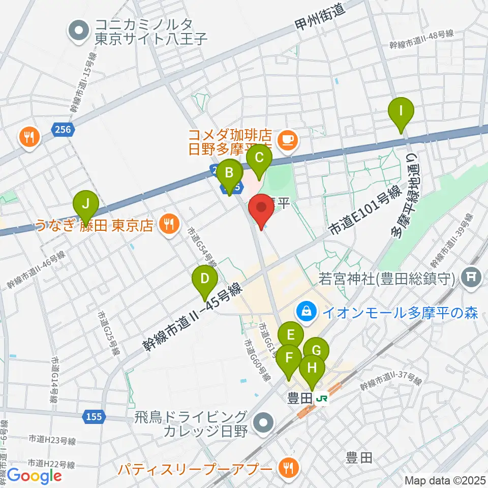 ミュージックスクールTakashima周辺のコンビニエンスストア一覧地図