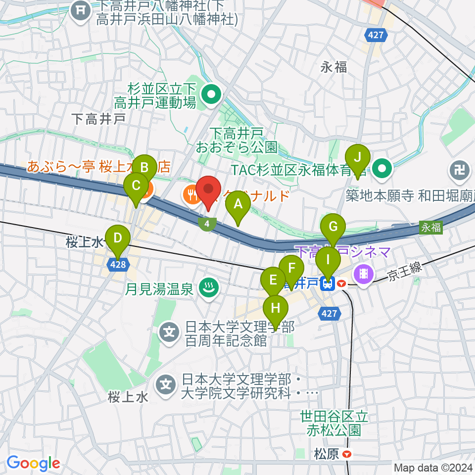 飯田ジャズスクール周辺のコンビニエンスストア一覧地図