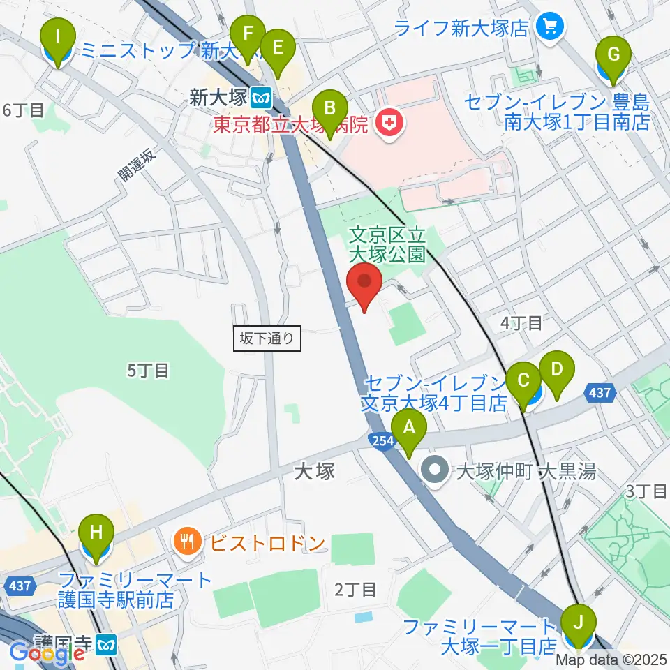 東邦音楽大学大学院周辺のコンビニエンスストア一覧地図
