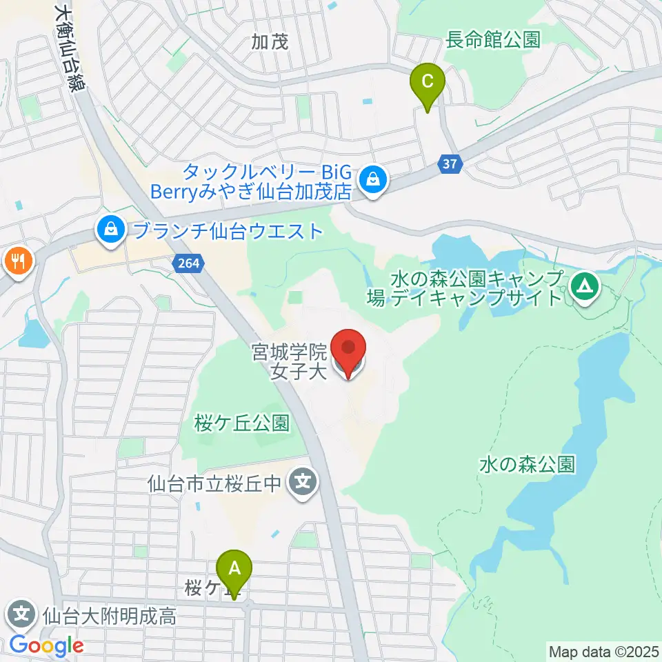 宮城学院女子大学音楽科周辺のコンビニエンスストア一覧地図