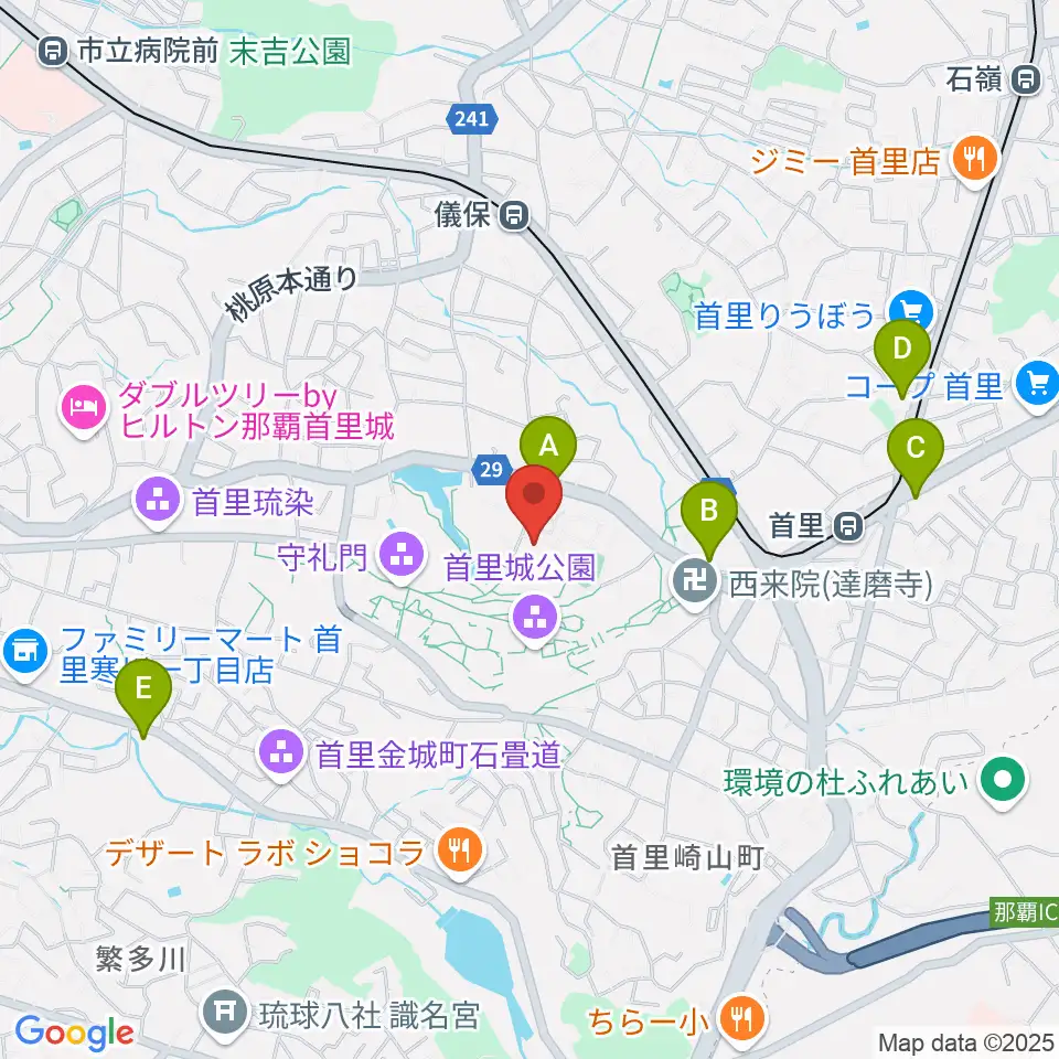 沖縄県立芸術大学 音楽学部周辺のコンビニエンスストア一覧地図