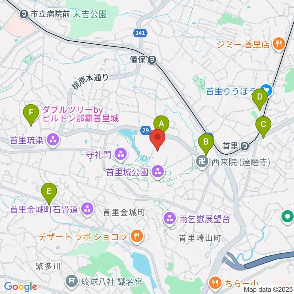 沖縄県立芸術大学 音楽学部周辺のコンビニエンスストア一覧地図