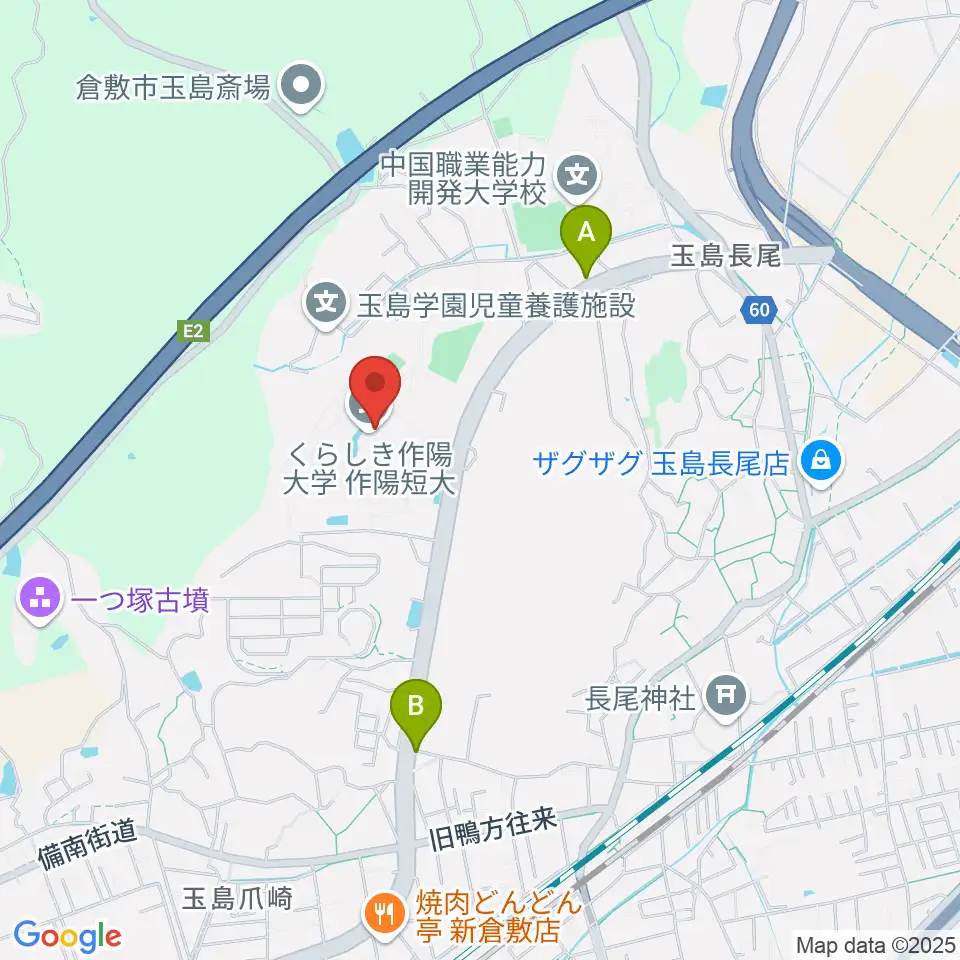 くらしき作陽大学 音楽学部周辺のコンビニエンスストア一覧地図