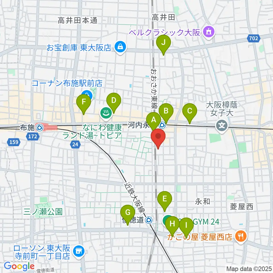 アトリエ遊周辺のコンビニエンスストア一覧地図
