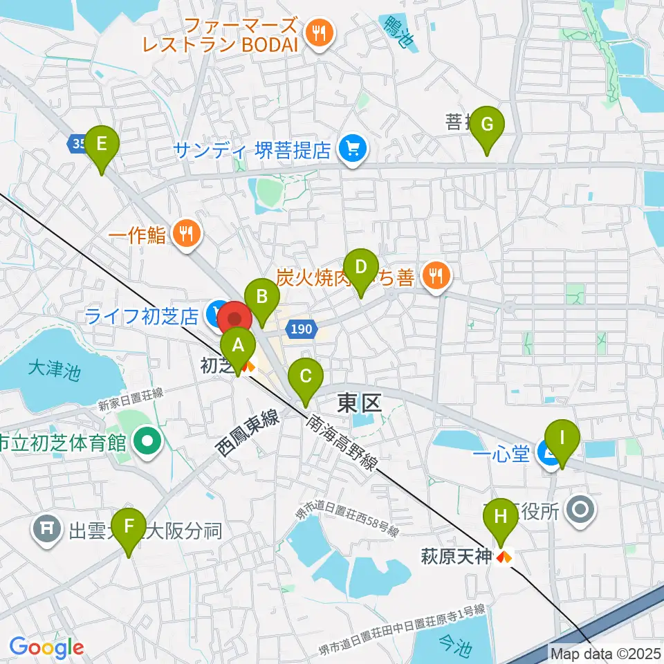 サカグチ音楽センター周辺のコンビニエンスストア一覧地図