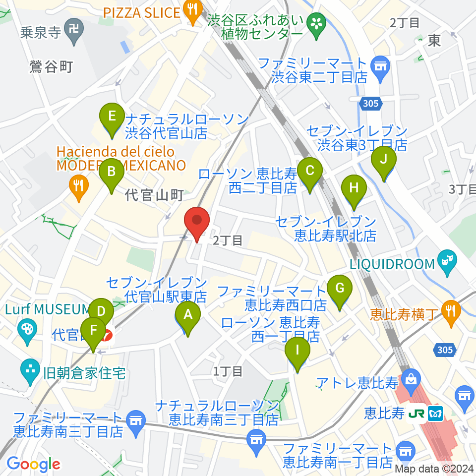 杵家彌七長唄・三味線教室周辺のコンビニエンスストア一覧地図