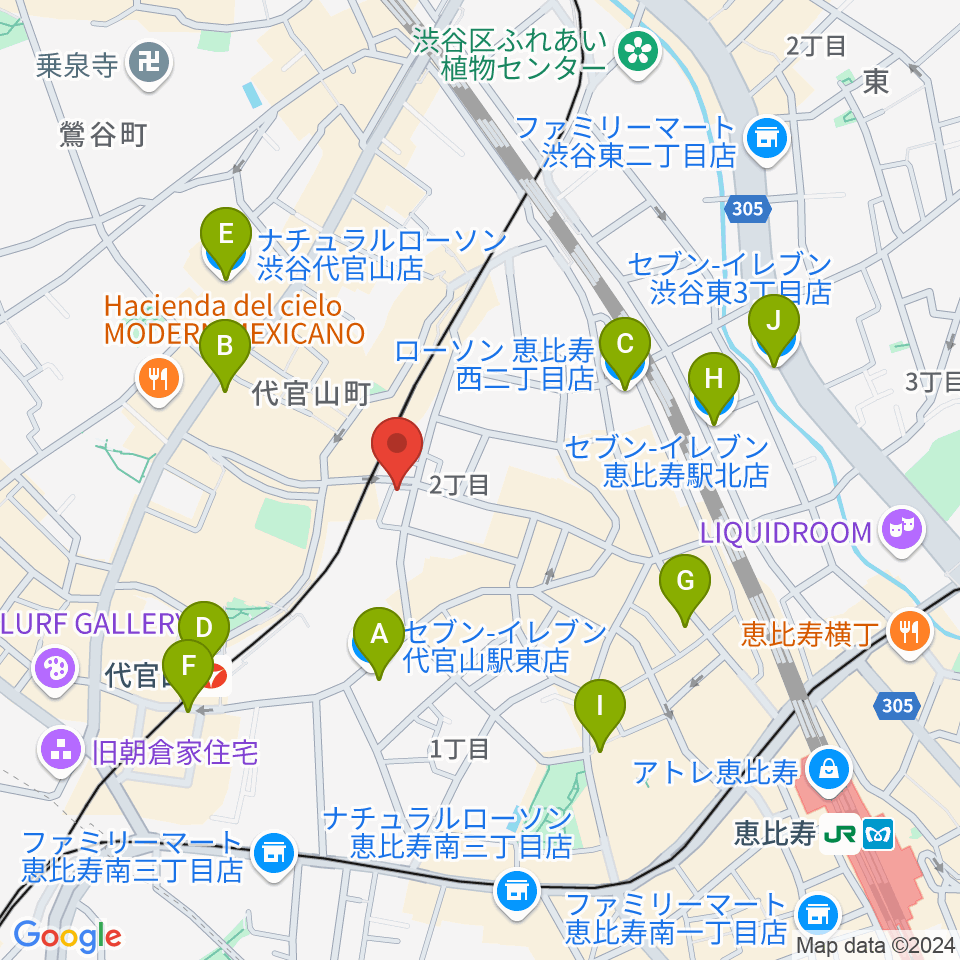 杵家彌七長唄・三味線教室周辺のコンビニエンスストア一覧地図