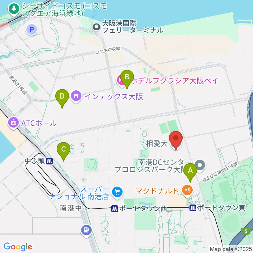 相愛大学 音楽学部音楽学科周辺のコンビニエンスストア一覧地図