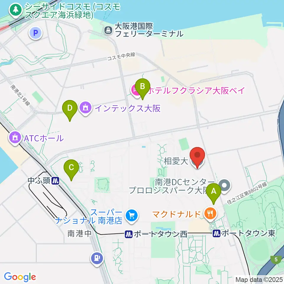 相愛大学 音楽学部音楽学科周辺のコンビニエンスストア一覧地図