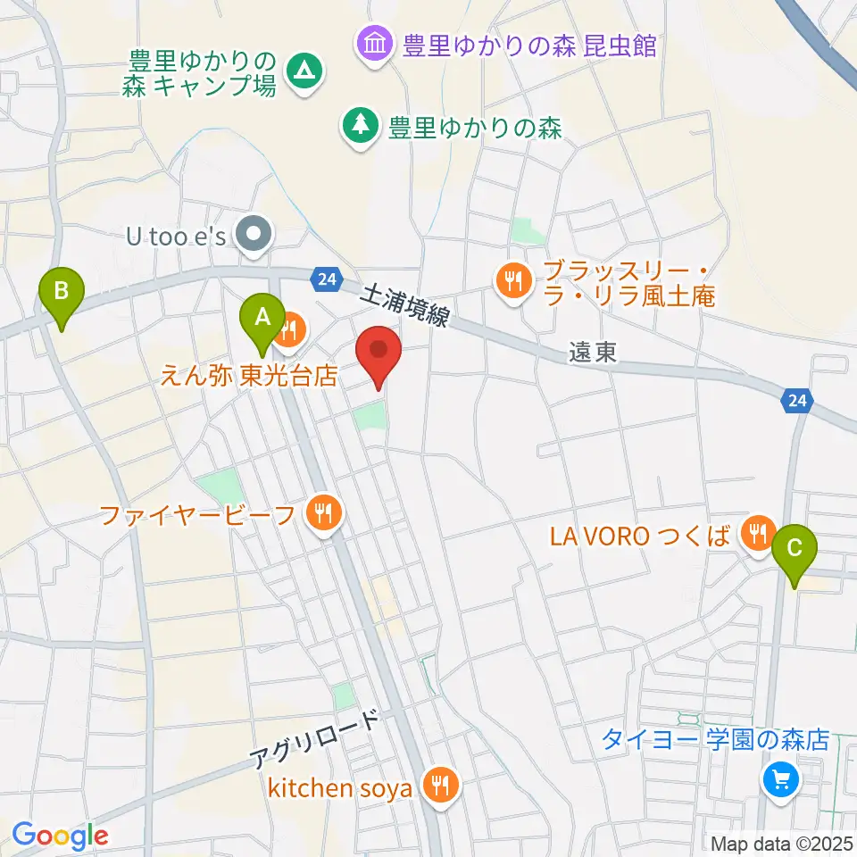 バッハの森周辺のコンビニエンスストア一覧地図