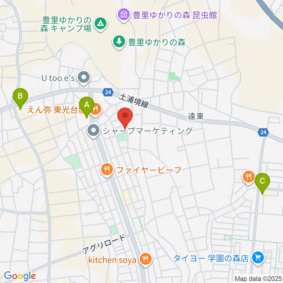 バッハの森周辺のコンビニエンスストア一覧地図